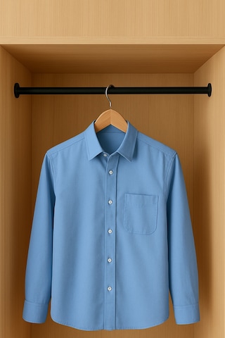 Dolap Içi Siyah Askı Borusu 120 Cm Uzunluk 2 Adet Flanş + Vidaları Siyah