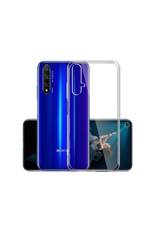 Kvy Huawei Honor 20 Kamera Korumalı Süper Silikon Kılıf