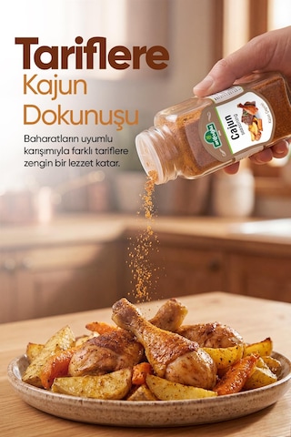 Cajun Kajun Baharatı Cam Şişe 60 Gr.