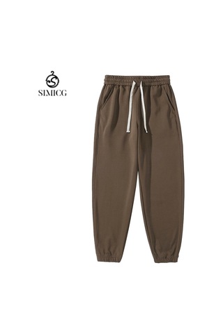 Erkek Düz Renk Spor Pantolon Günlük Pantolon Kahverengi