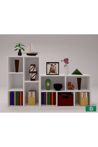 Kitaplık,dosyalık Açık Raf Antrasit&beyaz