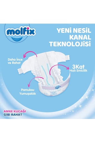 Molfix Bebek Bezi Beden:5 11-18kg Junior 100 Adet Mega Pk 5 Numara