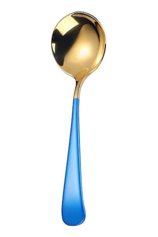 5 Renk Yüksek Kalite 1 Adet Zarif Kahve Kaşıkları Paslanmaz Çelik Tatlı Kaşıkları Mutfak Eşyaları Fash Mavi