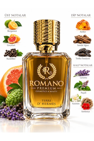 Terre D' Hermes 50 Ml Kadın Parfüm Kalıcı Yüksek Esans Unisex Gün Boyu Canlılık Amber Çiçeksi