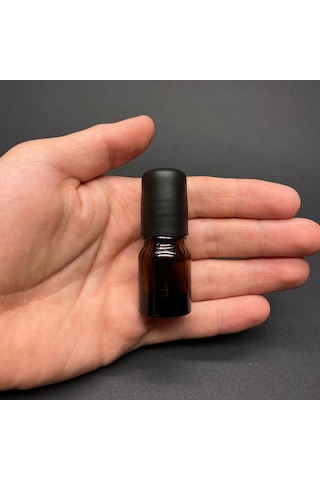 3 Ml Amber Cam Roll-on Şişe , Cam Esans Şişesi , 3cc Cam Bilyeli Şişe X 6 Adet