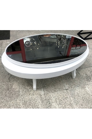 Döner Orta Sehpa Oval Rus Tarz Model Kayın Retro Ayak Sağlam Şık (378278231)