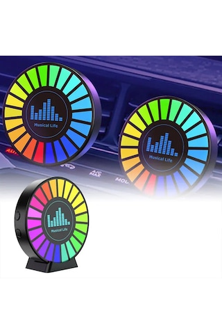 Rgb Sese Duyarlı Ritim Animasyonlu Müzik Ekolayzer Şarjlı Kokulu