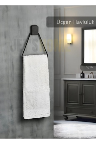 Jet's Home Üçgen Havluluk Paslanmaz Çelik Banyo Havluluk Düzenleyici Siyah Siyah