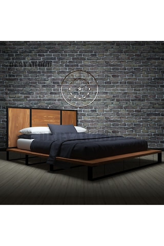 Nova Masif Ahşap Karyola Tek Kişilik-120x200 Cm- Açık Ceviz Renk