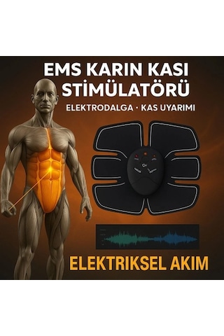 Ems Kas Yapma Ve Yağ Yakma Cihazı Titreşimli 2025 Orijinal Spor Aleti Beyaz - Siyah