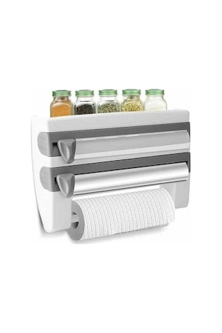 Novahub Alüminyum Folyo Ve Streç Sarma Dispenseri, Mutfak Banyo İçin, Keskin Bıçaklı, Duvara Montajlı, Pratik Tutucu Diğer