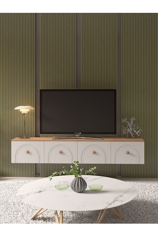 Bohem Şık 180 Cm 4 Kapaklı Mdf Kapak Duvar Tv Ünitesi Atlantikçam