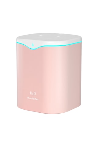 Aubyhe Pembe 2l Çift Fönlü Ev Ofis Mevcut Su Seviyesi Göstergeli Otomatik Kapanma Nefes Almayı Kolaylaştıran Buzlu Buhar Nemlendirici