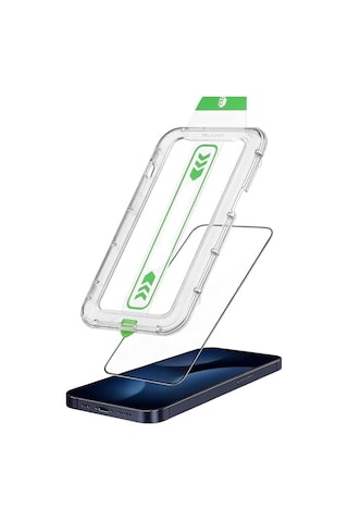 Apple Uyumlu iPhone 17 Pro Max İle Uyumlu Temperli Ekran Koruma Hızlı Kolay Uygulama Aparatlı Kıt Box Çizilmez 9h Glass Full Co