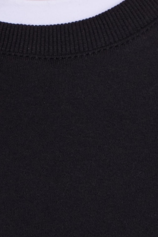 Tudors Kadın Oversize Geniş Kesim Pamuklu Bisiklet Yaka Siyah Sweatshirt-39923 SiYAH