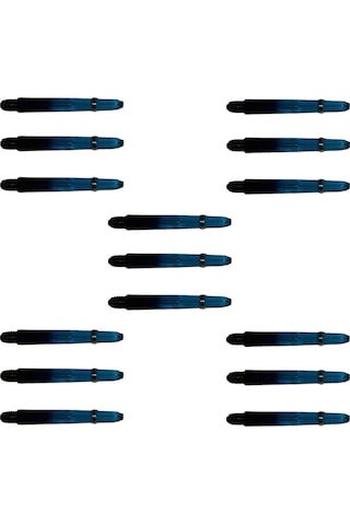 5 Set 15 Adet 48 MM Mavi-siyah Polikarbon Şeffaf Dart Shaft-şaft