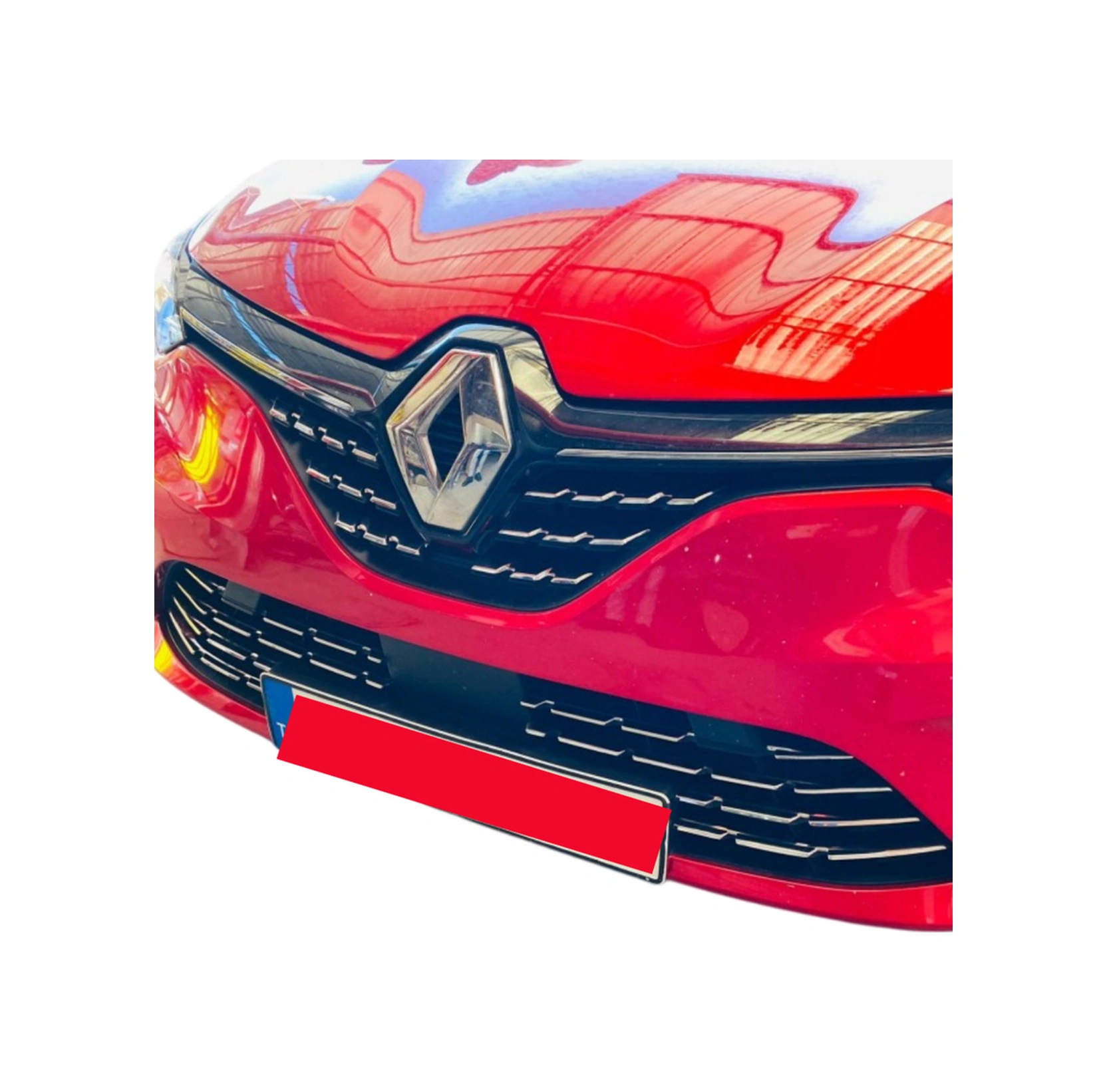 Renault Clio 5 2019+ Araca Özel Krom Ön Tampon Alt Çıtası A+ Paslanmaz Çelik
