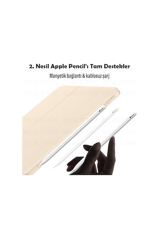 Apple Uyumlu iPad Air 11 Inç 10.9 Inç Air 4 5 6 2020 2022 2024 Kılıf Kapaklı Uyku Modlu Standlı Smart Akıllı Case Kılıf