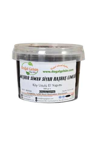 Doğal Gelsin Meşhur Simav Siyah Haşhaş Ezmesi 500 G