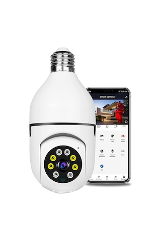 Ximistore9 2mp Kablosuz Güvenlik Kamerası: 360 Görüş, Çift Yönlü Ses, Hareket Algılama, Gece Görüşü, Akıllı Alarm, Uzaktan İzleme Beyaz