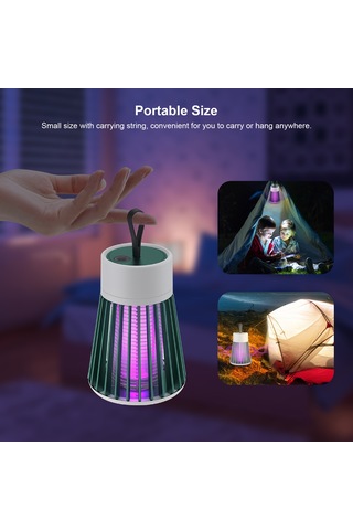 Lemestar Ev İçin Fiziksel 395nm Mor Işıklı Elektronik Şoklu Kovucu - Gri Usb/şarj Edilebilir Isıtıcı