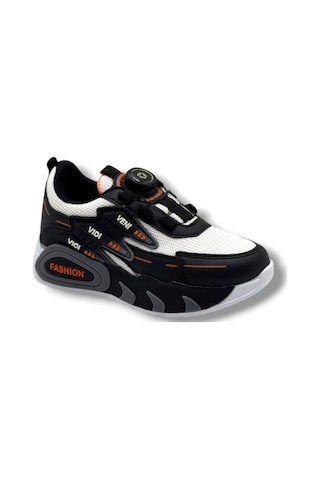 Pro Kids 5004-26 Anorak Akıllı Bağcıklı Anatomik Çocuk Sneaker Siyah Beyaz