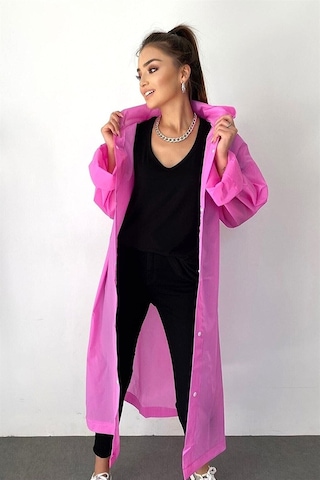 Marlux M21M Unisex Kapüşonlu Çıtçıtlı Eva Yağmurluk - Pembe