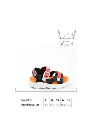 Gezer 00096 Yazlık Rahat Eva Taban Erkek Bebe Sandalet Turuncu