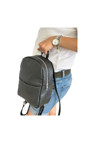 Mini Kadın Sırt Çantası-siyah Suni Deri-vip Home Bags Siyah