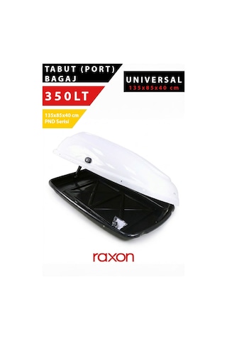 Tabut Bagaj 350 Lt Beyaz 135x85x40 Cm Pnd Serisi Araç Üstü Port Bagaj