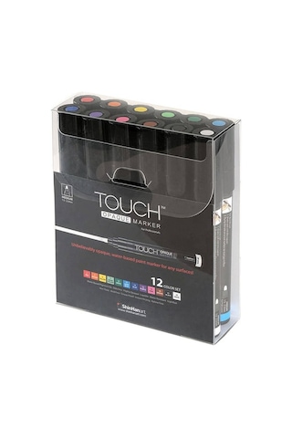 Touch Opaque Marker Akrilik Boyama Kalemi 12 Renk Medium Uç 1.5-