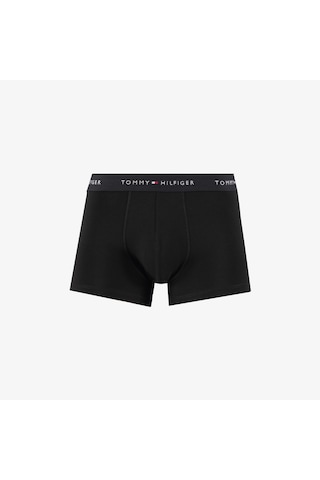 Tommy Hilfiger Microfibre Logo Erkek Siyah/beyaz 3'lü Boxer Um0um03523 Siyah