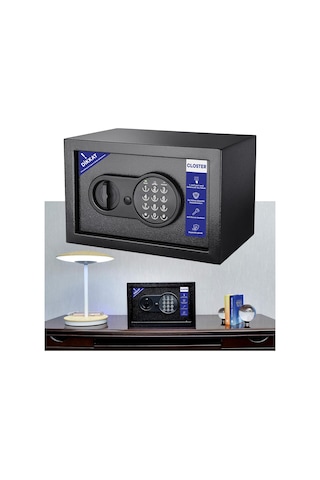 Closter Cs-202 Yüksek Kaliteli Ev Tipi Çelik Para Kasası 20x31x20 Cm