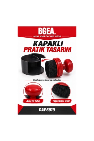 Bgea Premium Kapaklı Oto Lastik Parlatma Aplikatör Fırçası