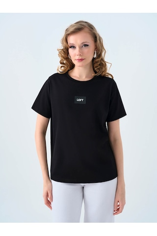 Loft Regular Fit Siyah Kadın T-shirt Lf2039148 SIYAH