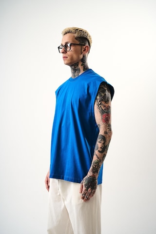 Respire Erkek Basic Tank Top Atlet Mavi