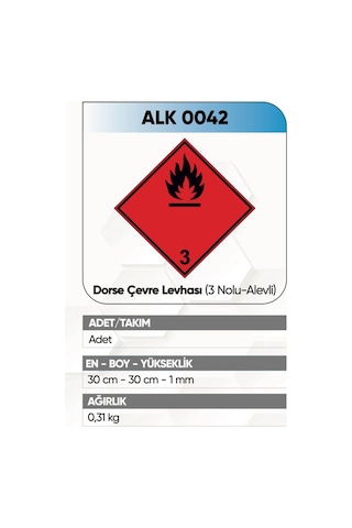 Alkotek Dorse 3 Numara Çevre Levhası Alev