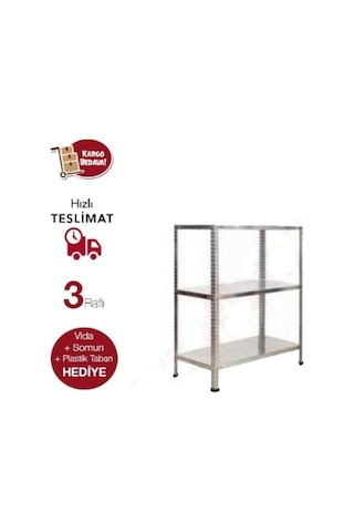 Mekoraf Mekoraf 3 Katlı 43X93 100Cm Yükseklik Raf Sistemi