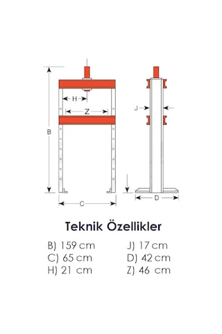 Grayzer 15 Ton Hidrolik Pres