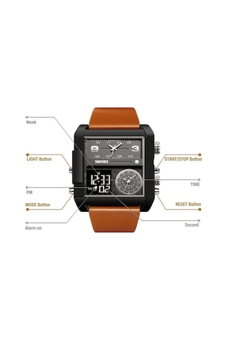 Novahub Skmeı 2021 Kare Büyük Kadran Üçlü Hareket Erkek Spor Saati Şeffaf Beyaz Çok Renkli, Beyaz Yüzeyli Çok Renkli