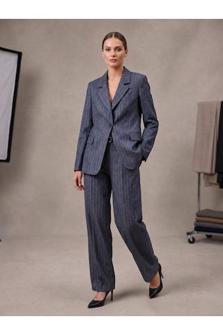 Prenses Kadın Takım Elbise Limited Edition Klasik Blazer Ve Pantolon Lacivert