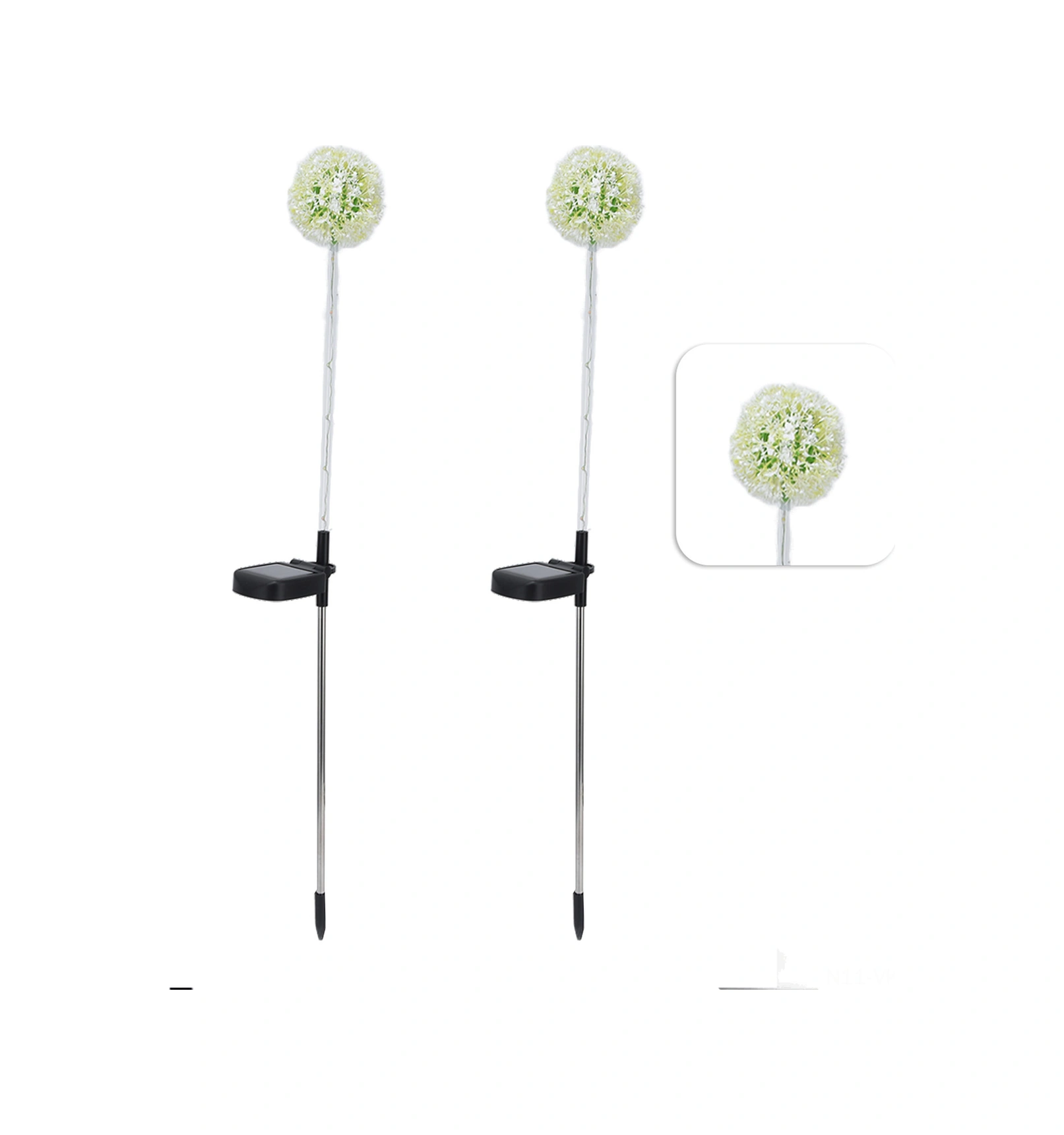 Vkemall Güneş Enerjili 6 Led Papatya Bahçe Lambası, Dışarıda Renk Değiştiren, Simülasyon Çim Meydan Lambası, İç Pili İle, 2 Adet Seti