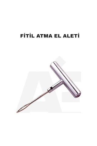 Dubleks Lastik Tamir Metal Set - 5 Adet Kısa Fitil - Fitil Atma Aleti Ve Yedek Ucu