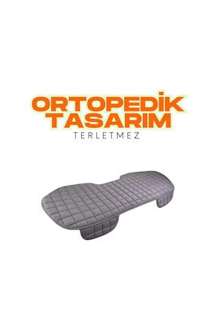 Antrasit Kadife Yüzeyli Araba Oturak Minderi Kaymaz, Ön/arka Koltuklara Uyumlu
