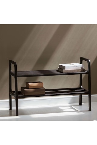 Woodesk Rastro, Ahşap, Ayakkabılık, 100x65, Siyah Renk Siyah