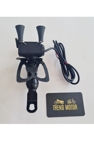 Telefon Tutucu Usb Ahtapot Ayna Bağlantılı - Motosiklet