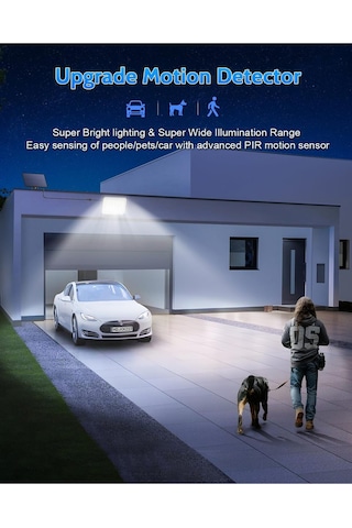 Sigrill Hareket Sensörlü Dış Mekan Güneş Enerjili Aydınlatmalar, Uzaktan Kumandalı 127 Led, 3 Mod