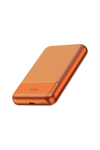 Wiwu Wi-p089 Led Işık Göstergeli Pd 20w Kablosuz Powerbank 10.000mah 15w Turuncu