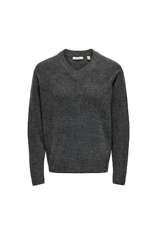 Only & Sons Onsmove Rlx Brushed V-neck Knıt Erkek Siyah Kazak - 22035138 Siyah
