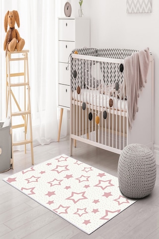 Dekoreko Kids Halı 2123 Beyaz Pudra